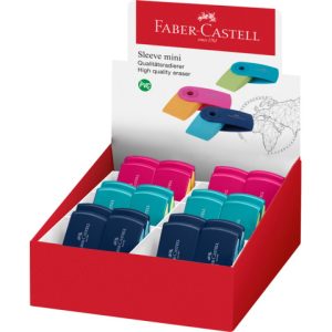 Gomma Faber Castell mini Sleeve 3 colori assortiti pastello - 182445