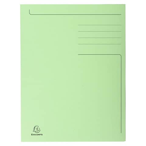 Cartelline a 3 lembi Forever® 24,5x35 cm verde conf. 50 pezzi - 449013E