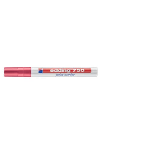 Marcatore a vernice edding 750 punta conica 2-4 mm rosso E-750 002