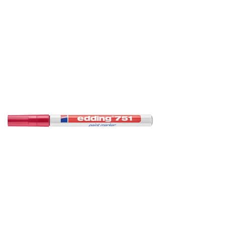 Marcatore a vernice edding 751 punta conica 1-2 mm rosso E-751 002
