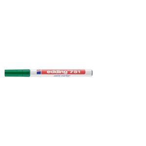 Marcatore a vernice edding 751 punta conica 1-2 mm verde E-751 004
