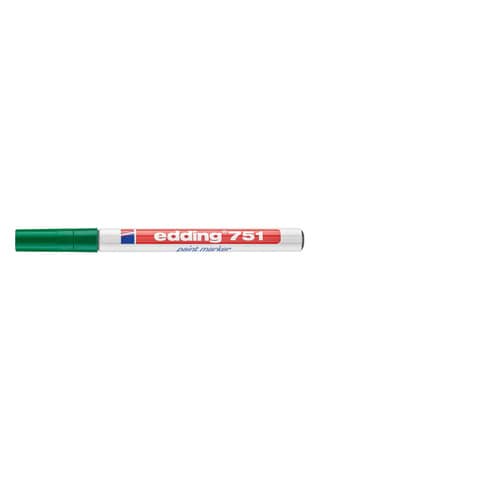 Marcatore a vernice edding 751 punta conica 1-2 mm verde E-751 004