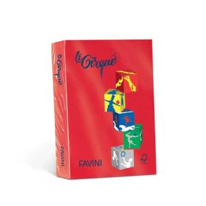 Carta colorata Favini Le Cirque A3 160  g/m² colori forti Scarlatto 209 - risma da 250 fogli - A74C223
