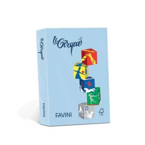 Carta colorata Favini Le Cirque A3 160  g/m² colori tenui Azzurro 106 - risma da 250 fogli - A747223