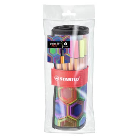 Rollerset Stabilo Point 88 fineliner - conf. 25 colori assortiti 8825-071-20
