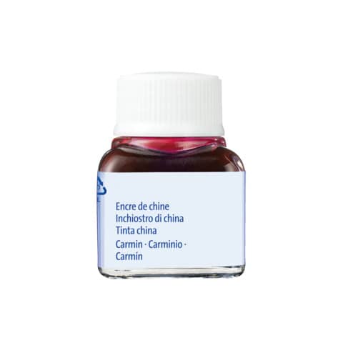Flacone inchiostro di china Pelikan 523-17 da 10 ml - carminio - 201517