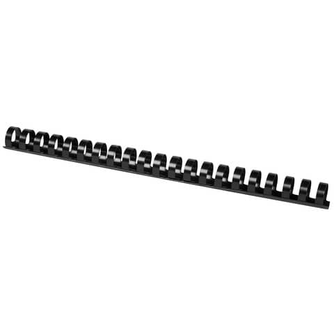 Spirali in PVC per rilegatura Q-Connect 18 mm - colore nero - conf. 50 pezzi - KF32114