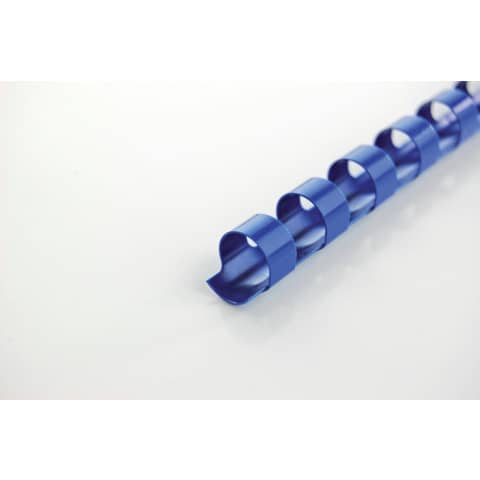 Dorsi plastici CombBind a 21 anelli - 10 mm A4 - fino a 65 fogli - conf da 100 dorsi GBC blu - 4028235