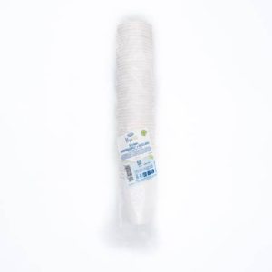 Bicchieri bianchi Bio in cartoncino PAP Ilip Fibraware 4,3gr - ø 80 mm 250ml/250 cc - Conf. 50 pezzi 61747