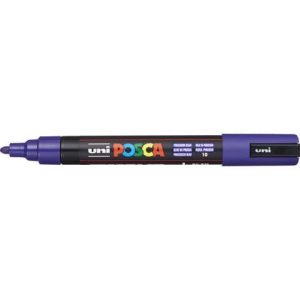 Marcatore a tempera Posca Uni-Ball punta tonda 1,8-2,5 mm blu di prussia M PC5M BPR