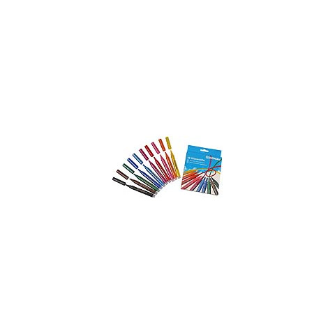 Pennarello con punta in fibra con glitter Donau in conf. da 10 colori assortiti - 322234