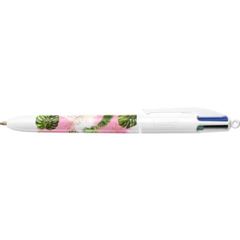 Espositore 30 penne a sfera a scatto Bic 4 Colours fantasie assortite 9649042