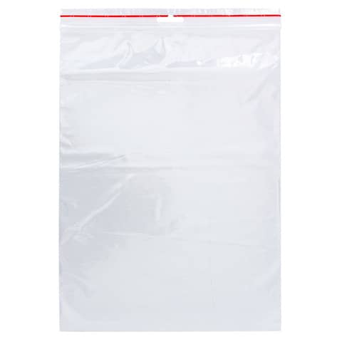 Buste trasparenti chiusura grip in LDPE 50 ?m Q-Connect idonee al contatto alimentare  - conf. 1000 pz - 23x32 cm