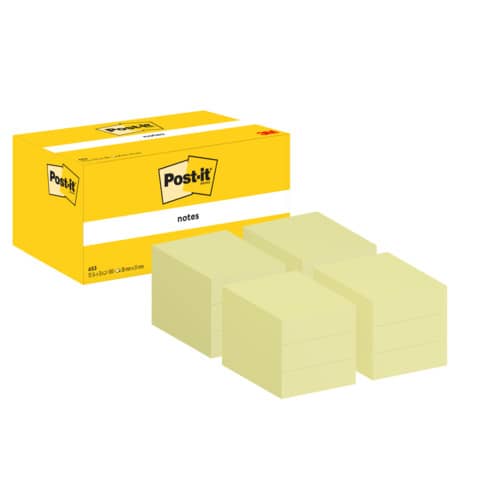 Foglietti riposizionabili Post-it® 38x51 mm - 100 ff/blocchetto - conf. da 12 blocchetti giallo Canary - 653