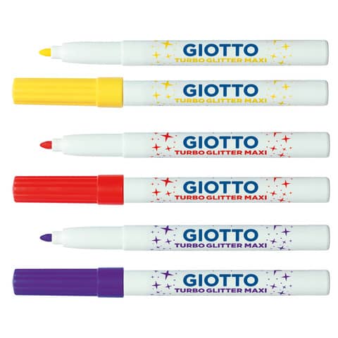 Pennarelli Giotto Turbo Maxi in conf. da 6 colori glitterati assortiti F426600