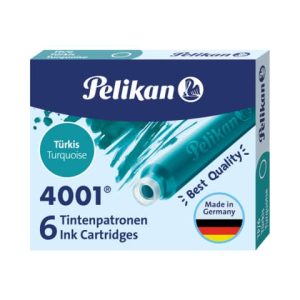 Cartuccia per stilografica Pelikan TP/6 turchese conf. da 6 turchese 301705