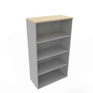 Armadio a giorno medio finitura rovere scocca trama antracite 90x45xH.160 cm Practika Quadrifoglio - ECEL90G-RK-TA