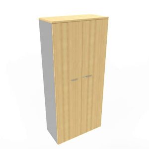 Armadio alto con ante battenti faggio scocca trama antracite 90x45xH.200 cm Practika Quadrifoglio - ECES90S-FA-TA-FA