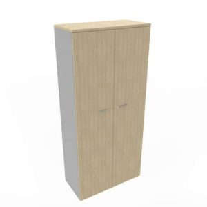Armadio alto con ante battenti rovere scocca trama antracite 90x45xH.200 cm Practika Quadrifoglio - ECES90S-RK-TA-RK