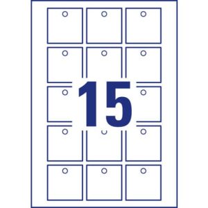 Cartellini rettangolari micro-perforati Avery in cartoncino da 185 g in conf. da 100 pz 90x50 mm - L9003-10