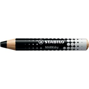Matitone colorato per lavagne e blocchi Stabilo MARKdry con mina XXL nero 648/46
