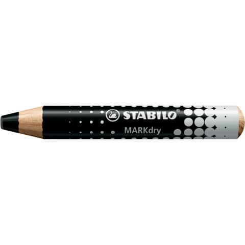 Matitone colorato per lavagne e blocchi Stabilo MARKdry con mina XXL nero 648/46