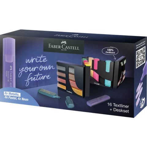 Set Faber-Castell da scrivania evidenziatori Textliner - 16 pezzi - colori assortiti - 254603