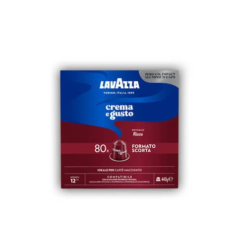 Caffè in capsule compatibili Nespresso Ricco C&G Lavazza - conf. da 80 pz - 7033