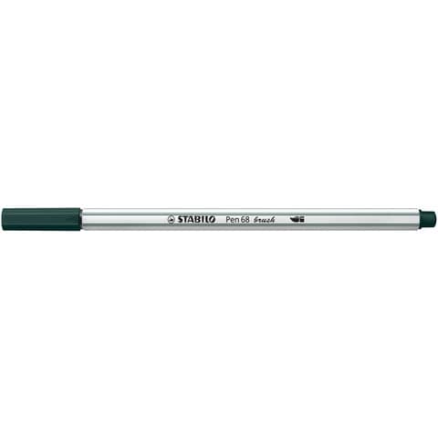 Pennarello Stabilo Pen 68 brush - punta a pennello - M 1 mm verde terra 568/63