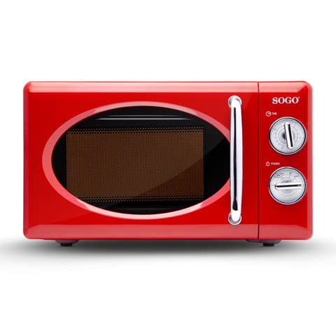 Microonde in alluminio Sogo Vintage 20 litri - 700 W rosso - HOR-SS-890-R