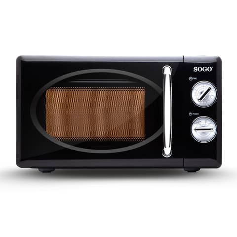 Microonde in alluminio Sogo Vintage 20 litri - 700 W nero - HOR-SS-890