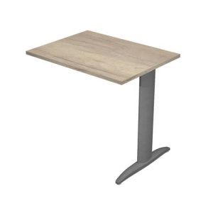 Allungo diretto con fianco metal a T 80x60xH.72 cm rovere canadese Presto gamba antracite opaco 7016 -