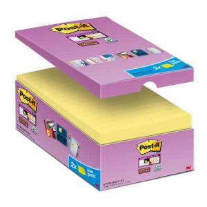 Foglietti Post-it® Super Sticky Notes Giallo Canary? cf. 14 blocchetti + 2 gratis da 90 ff - 6655SSCY-VP16