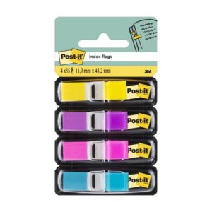 Segnapagina removibili Post-it® Index Mini con dispenser vivaci assortiti 4 confezioni da 35 - 683-4AB