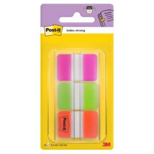 Segnapagina removibii Post-it® Index Strong 686 - 3 colori vivaci 3 blocchetti da 22 - 686-PGOEU