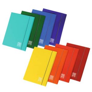 Cartella con elastico One Color dorso piatto conf. 10 colori assortiti 2390