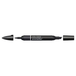 Pennarelli Winsor&Newton Promarker doppia punta fine-larga - nero XB - 0203030