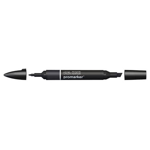 Pennarelli Winsor&Newton Promarker doppia punta fine-larga - nero XB - 0203030