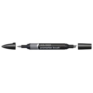 Pennarelli Winsor&Newton Promarker Brush doppia punta scalpello-pennello - cool grey 4 CG4 - 0204158