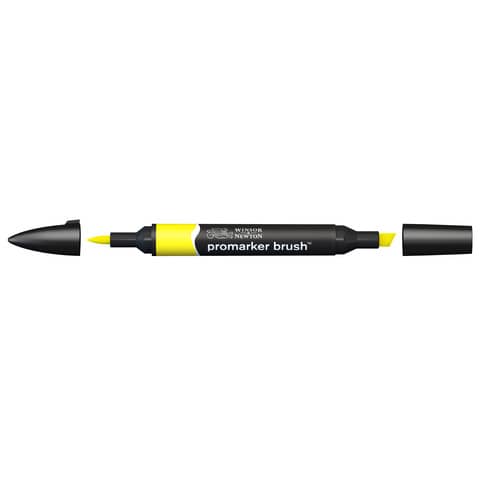 Pennarelli Winsor&Newton Promarker Brush doppia punta scalpello-pennello - yellow Y657 - 0204173