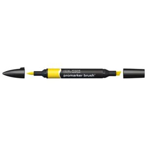 Pennarelli Winsor&Newton Promarker Brush doppia punta scalpello-pennello - canary Y367 - 0204166
