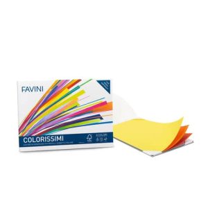 Cartoncini monoruvidi Favini Colorissimi 200 g/m2 16 ff 24x33 cm 8 colori assortiti - A16X404