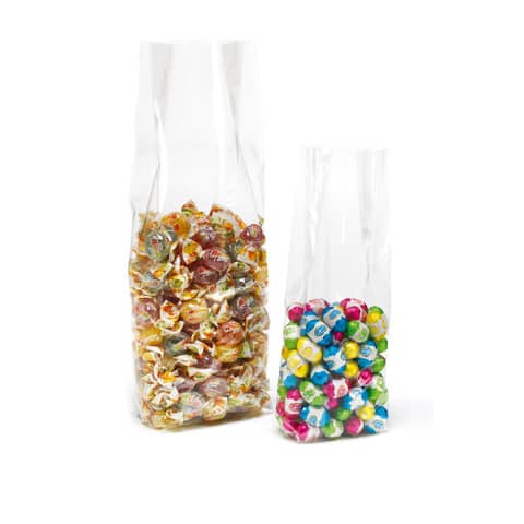 Busta trasparente con soffietto per alimenti fondo quadro Favorit 40 ?m 14+8x36 cm in conf. da 50 - 100501142