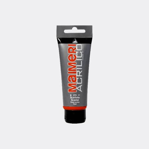 Colore acrilico Maimeri in tubetto 75 ml scarlatto - M0916274