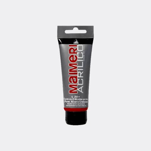 Colore acrilico Maimeri in tubetto 75 ml carminio d'Alizarina - M0916254