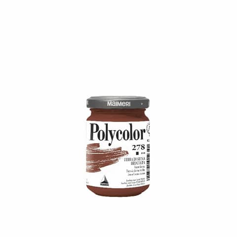 Colore vinilico fine Maimeri in vasetto 140 ml terra di Siena bruciata - M1220278