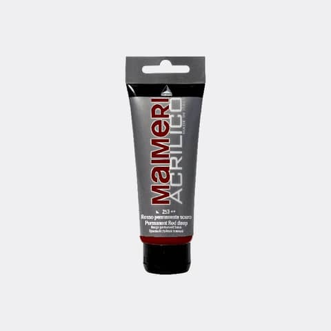 Colore acrilico Maimeri in tubetto 75 ml rosso permanente scuro - M0916253