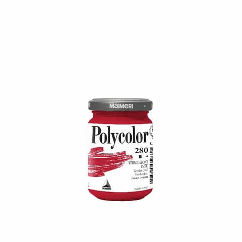 Colore vinilico fine Maimeri in vasetto 140 ml vermiglione - M1220280