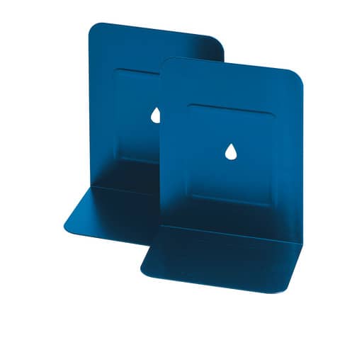 Reggilibri in metallo Lebez in conf. da 2 pezzi - blu - 088-BL