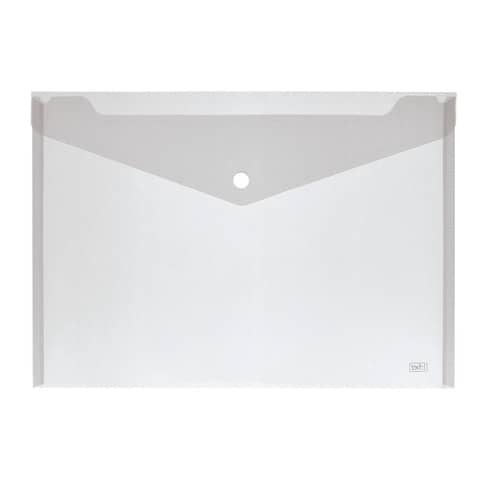 Buste con bottone Lebez orizzontale in conf. da 12 pezzi - formato A4 - trasparenti - 2192-T